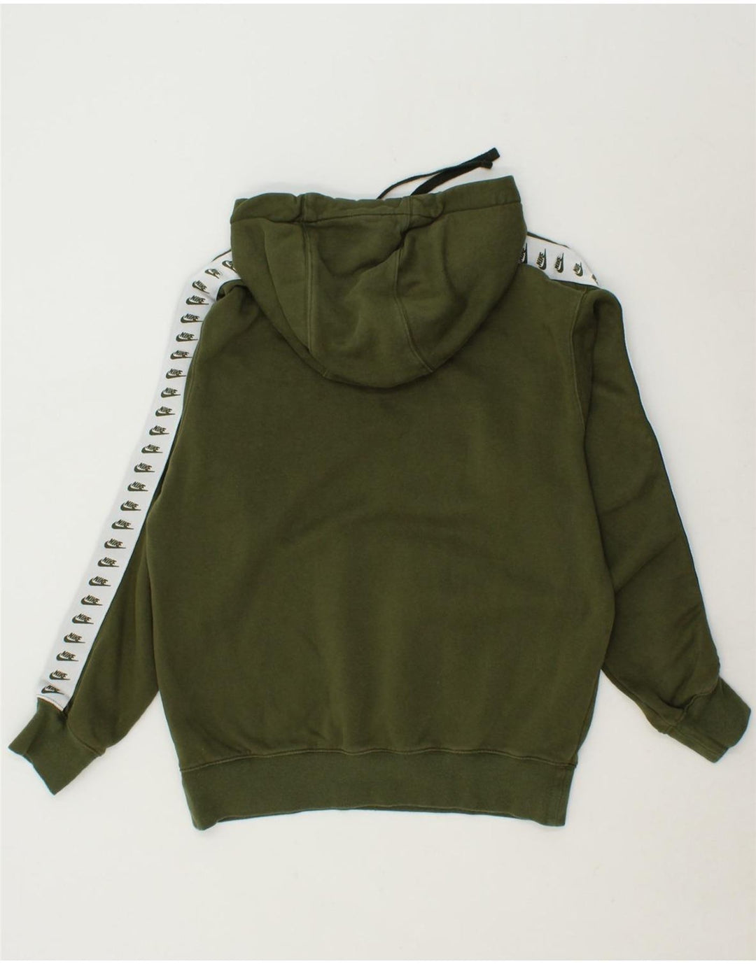 NIKE Mens Graphic Hoodie Jumper Small Khaki Cotton Vintage Nike and Second-Hand Nike from Messina Hembry 