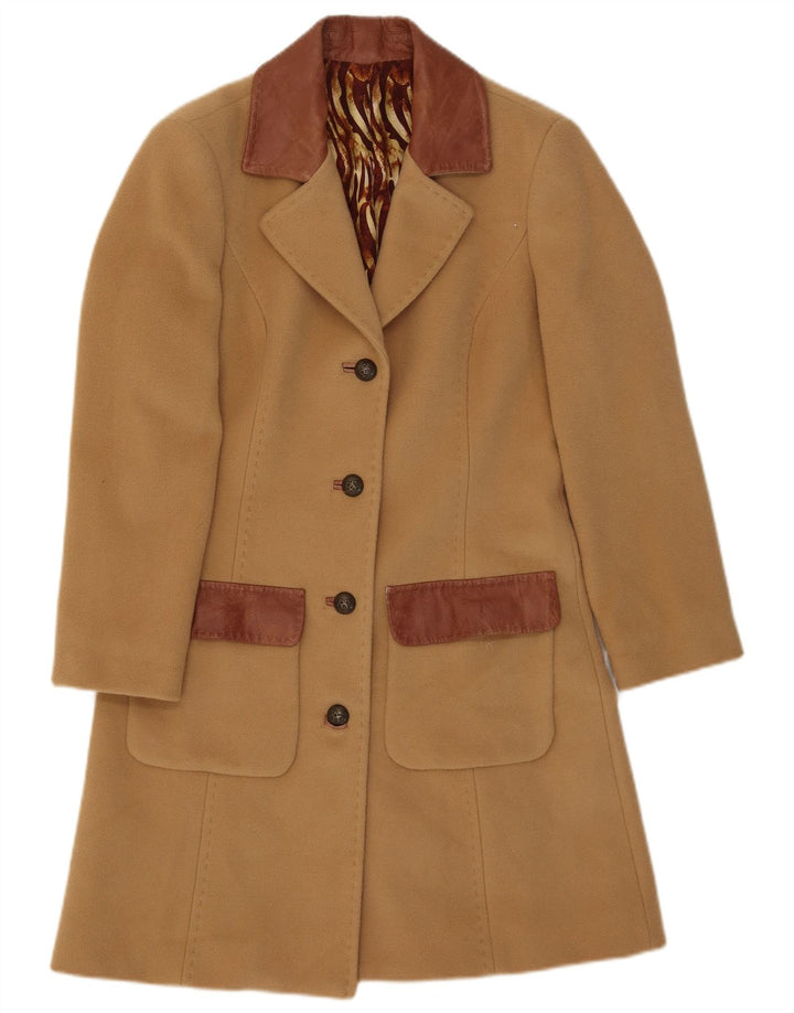 Soprabito vintage da donna UK 8 piccolo color beige
