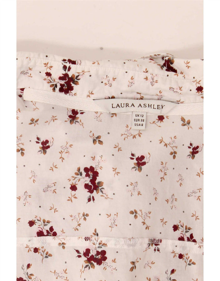 Camicia da donna Laura Ashley UK 12 Medium White Floral