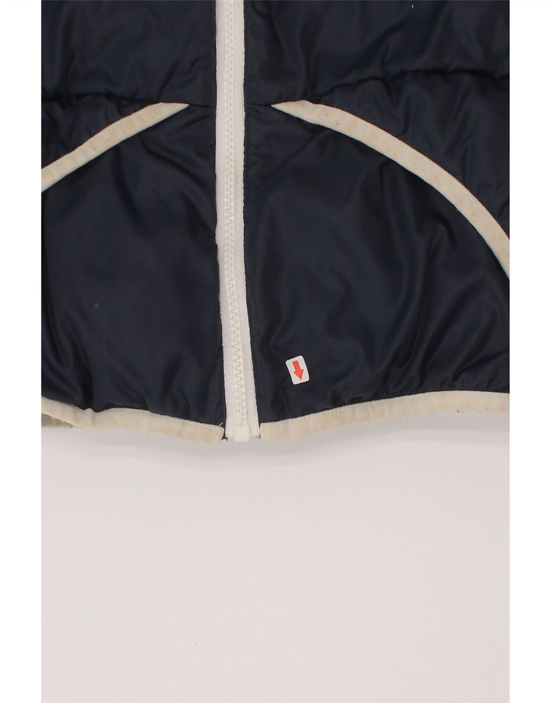 Gilet imbottito con cappuccio da bambino Benetton 6-7 anni piccolo in poliestere blu navy