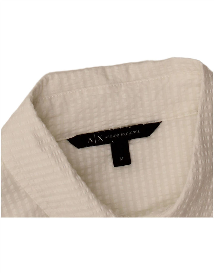 Abito camicia da donna ARMANI EXCHANGE UK 14 gessato bianco medio