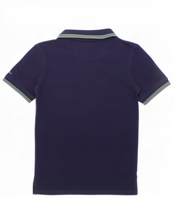 Polo Ted Baker da bambino 6-7 anni in cotone a righe blu navy
