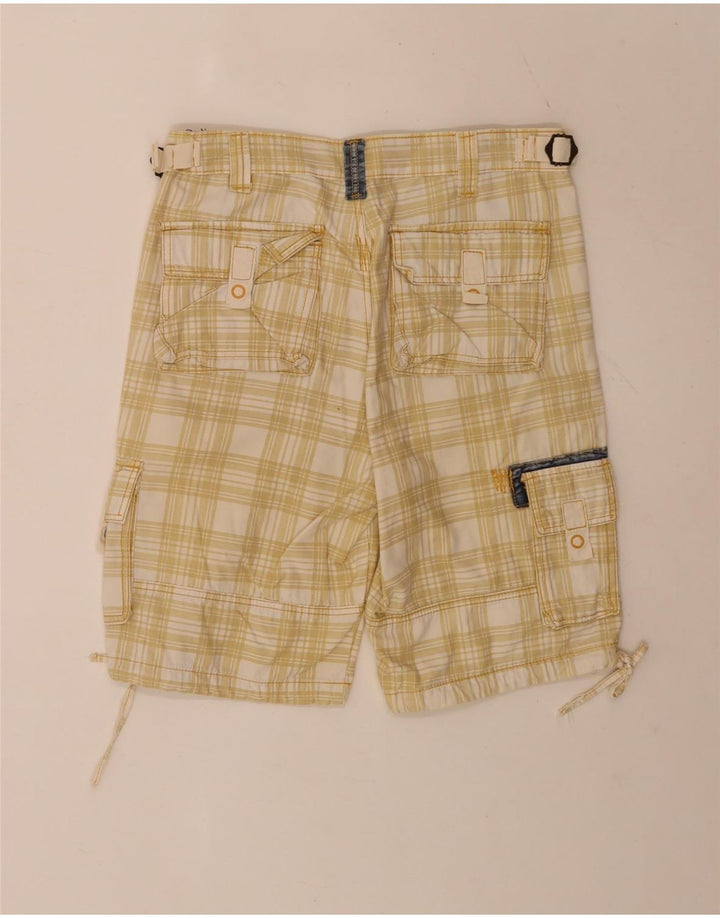 Pantaloncini cargo regolari da uomo vintage IT 48 medi W34 scozzese beige