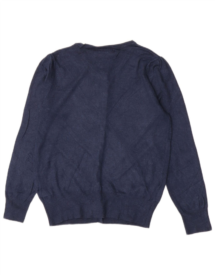 Maglione cardigan da donna Marks & Spencer UK 12 Viscosa blu navy medio
