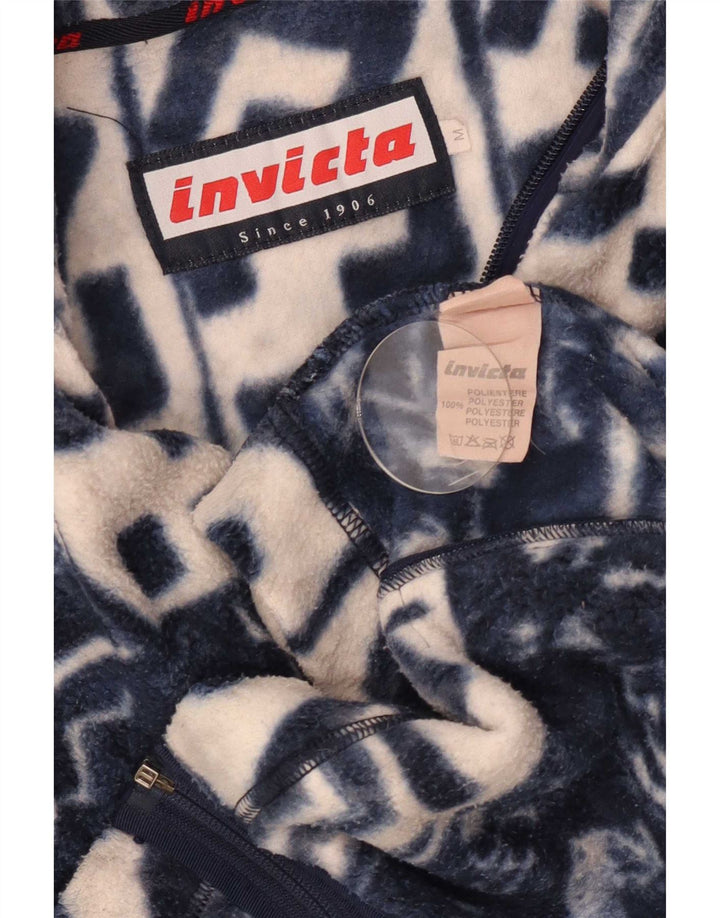 Gilet in pile da uomo Invicta UK 38 medio poliestere geometrico blu navy