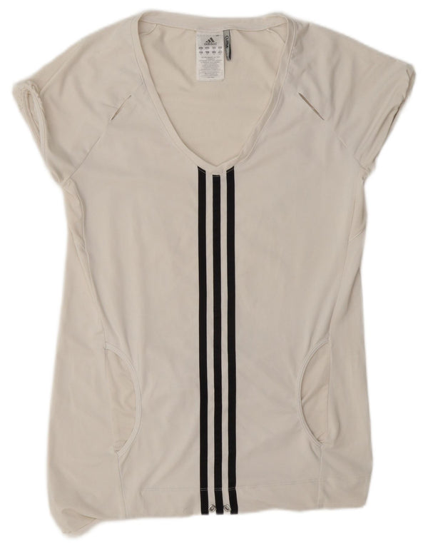 T-shirt Adidas Clima 365 da donna Top UK 10 Small Poliestere bianco
