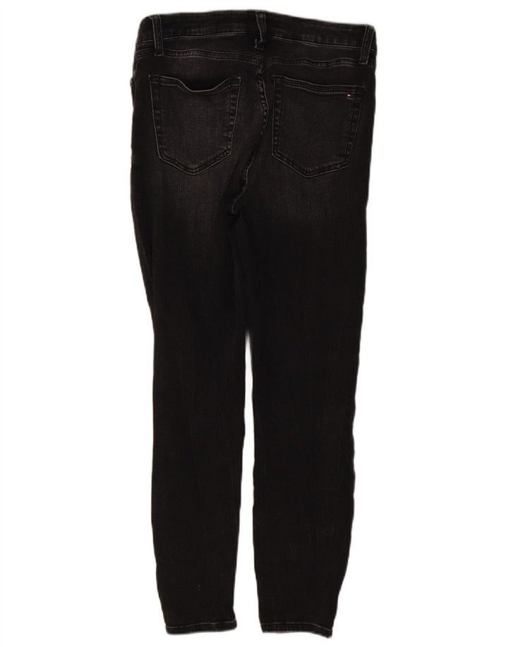 TOMMY HILFIGER Jeans skinny a vita alta da donna US 8 medi W30 L26 neri