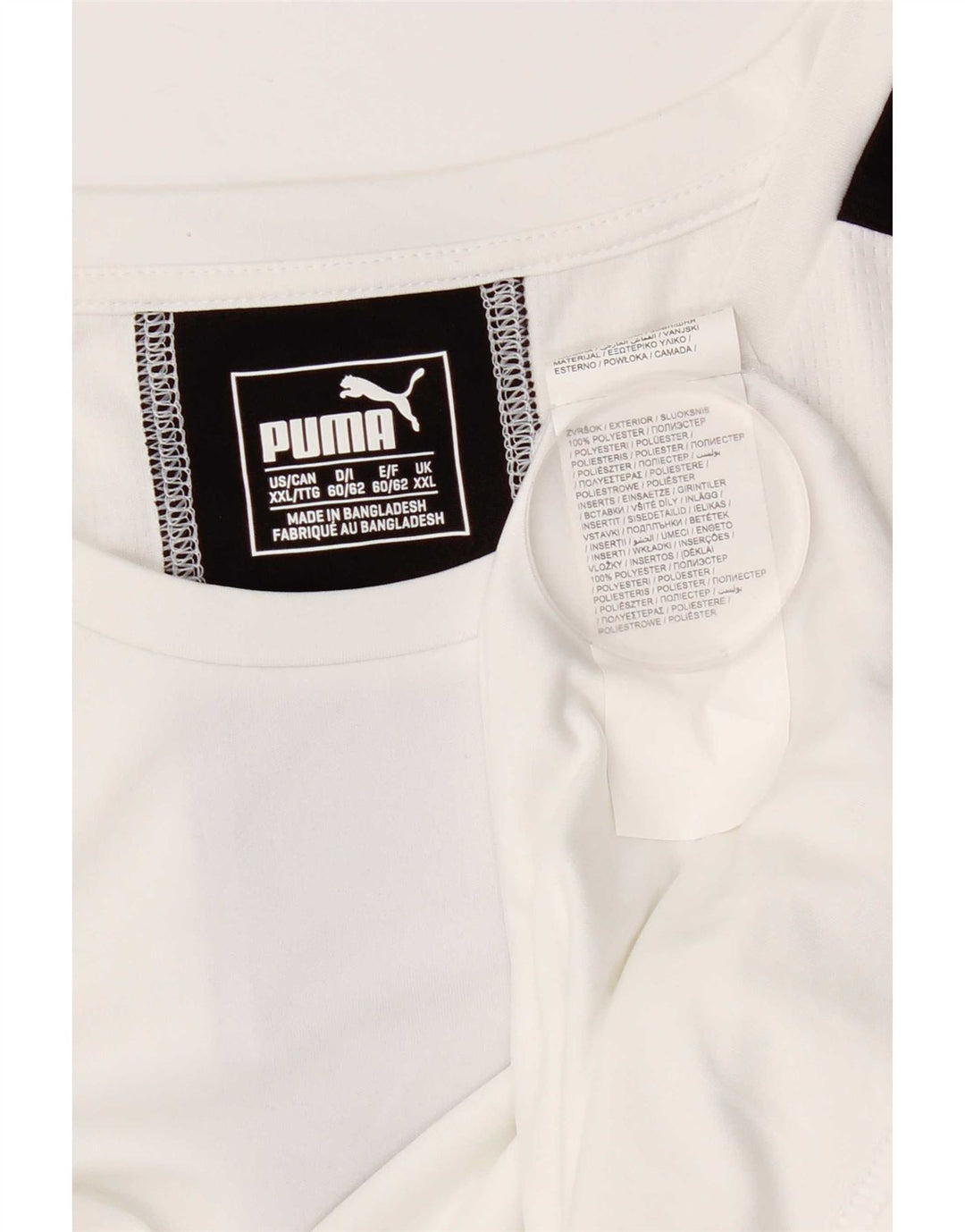 T-shirt da uomo PUMA Top 2XL Poliestere color block bianco