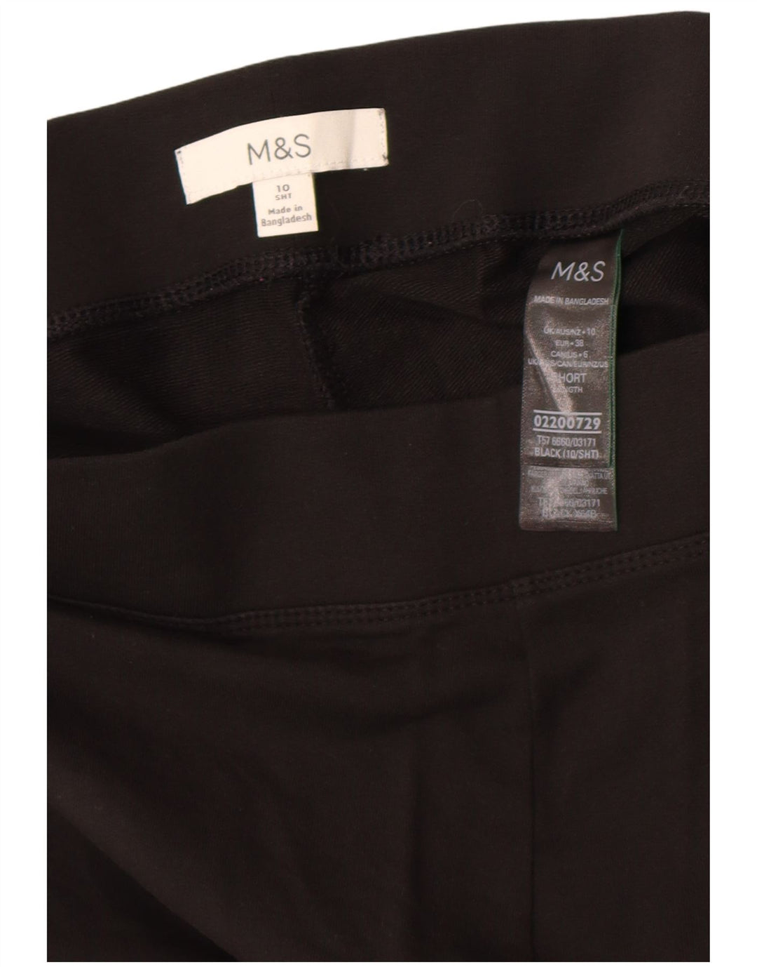 Pantaloni da tuta da donna Marks & Spencer UK 10 piccoli in cotone nero