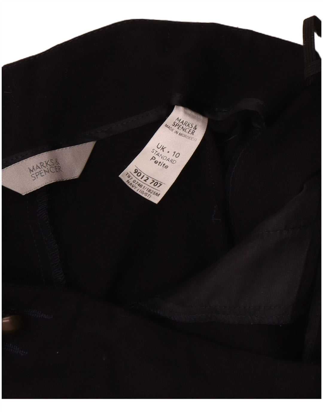 Bermuda da donna Marks & Spencer UK 10 Small W30 poliestere blu navy