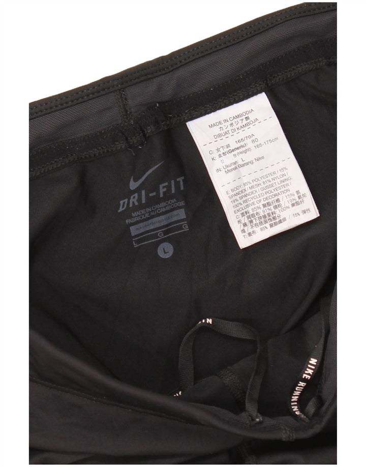 Pantaloni da tuta Nike Dri Fit Capri da donna UK 16 Large Nero Poliestere