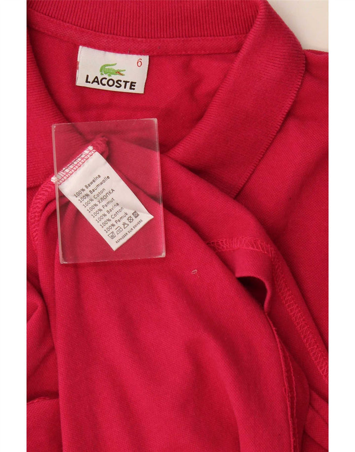 Polo da uomo Lacoste taglia 6 XL in cotone rosa