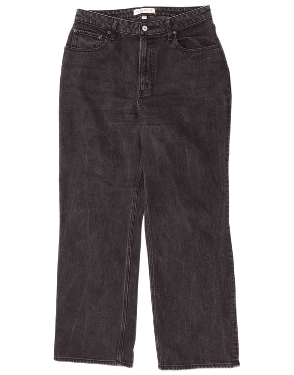 Jeans da donna a vita alta Abercrombie & Fitch US 10 Large W30 L30 Grigio