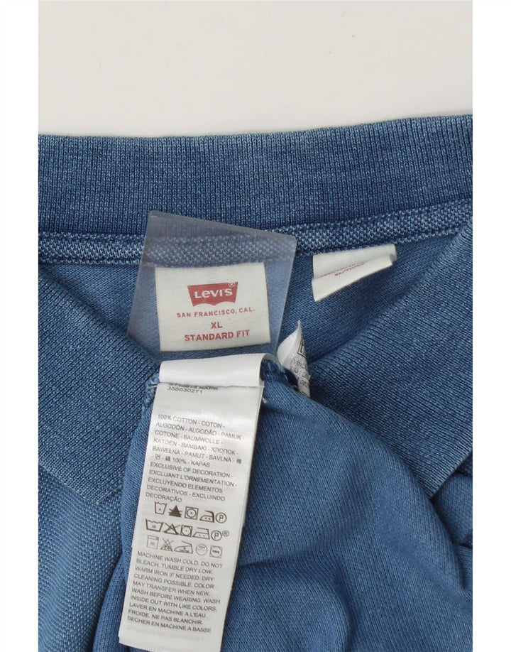 Polo Levi's da uomo vestibilità standard XL in cotone blu