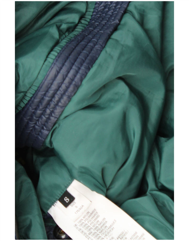 Giacca imbottita con cappuccio da uomo Diesel UK 36 piccola in nylon blu navy
