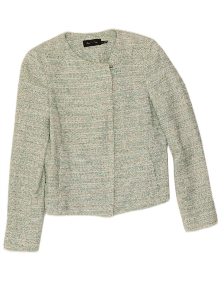 Giacca blazer da donna con zip intera Massimo Dutti EU 38 piccola verde screziata