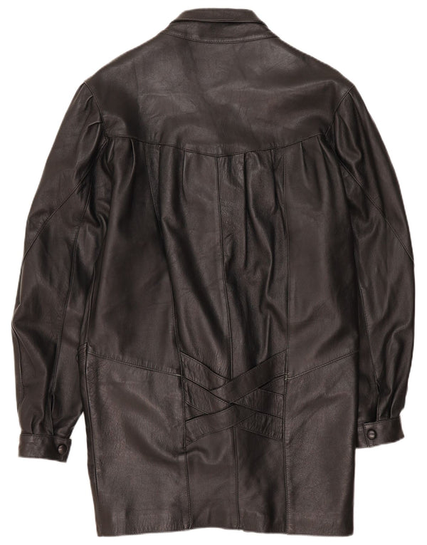 Cappotto in pelle da donna Trekway UK 10 piccolo nero