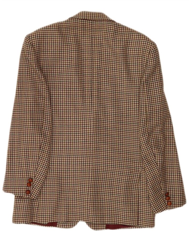 Giacca blazer da uomo a 2 bottoni Stefanel IT 48 acetato pied de poule marrone medio