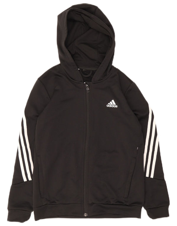Felpa con cappuccio e zip Adidas Aeroready da donna UK 4 XS Nera