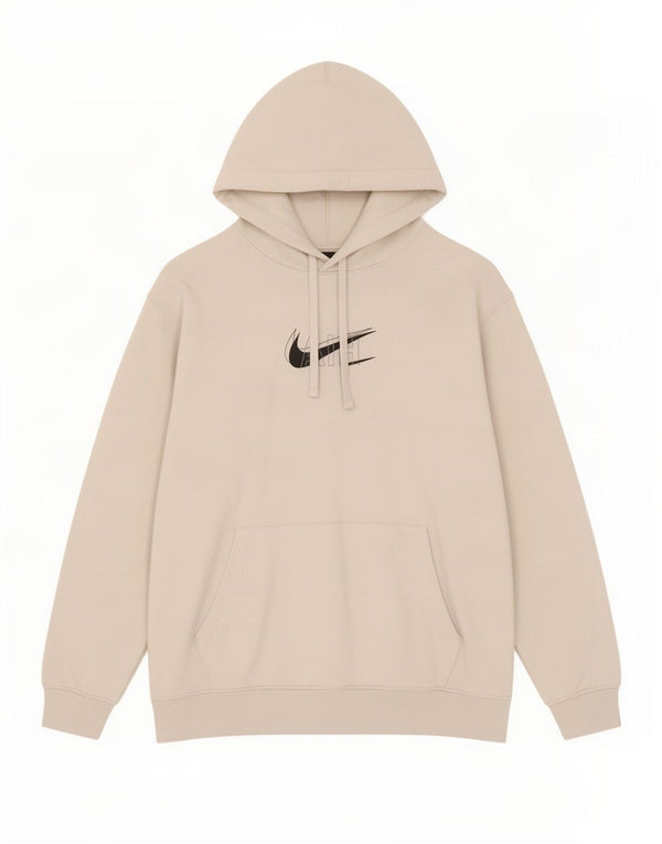 Felpa con cappuccio grafica Nike da uomo XL in cotone beige
