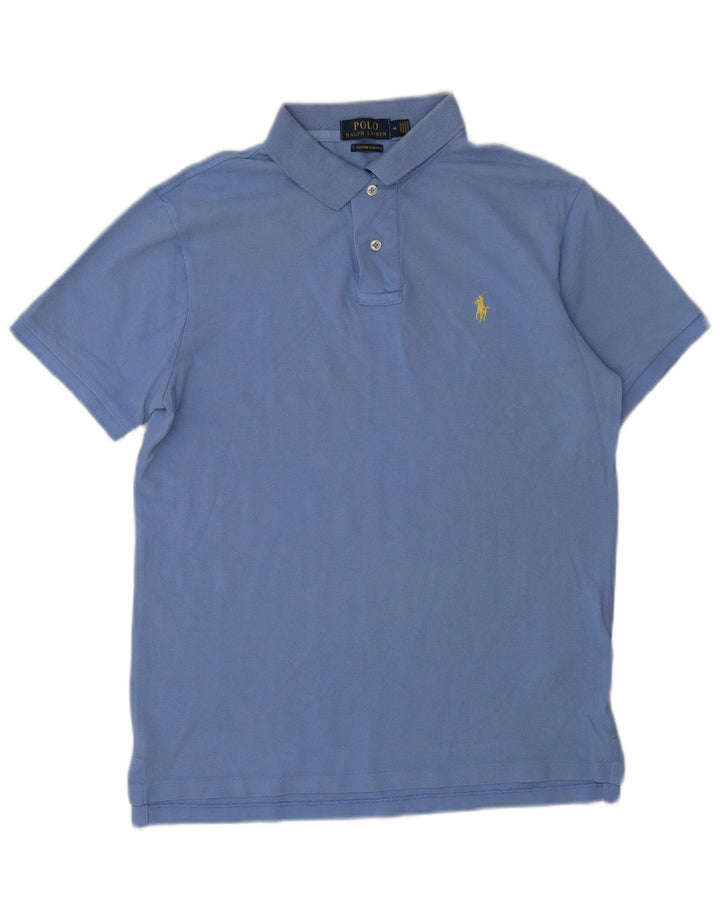 POLO RALPH LAUREN Polo da uomo slim fit personalizzata in cotone blu medio