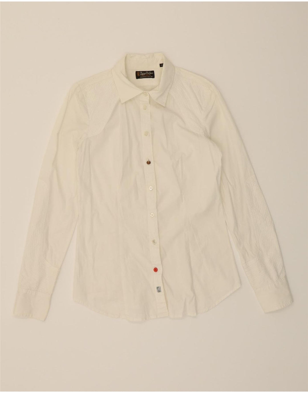 REPLAY Womens Shirt UK 12 Medium White Cotton Vintage Replay and Second-Hand Replay from Messina Hembry 