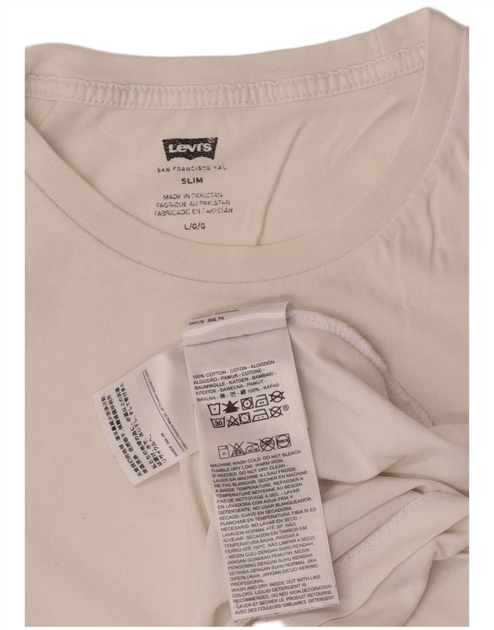 T-shirt da uomo Levi's Top Large in cotone bianco