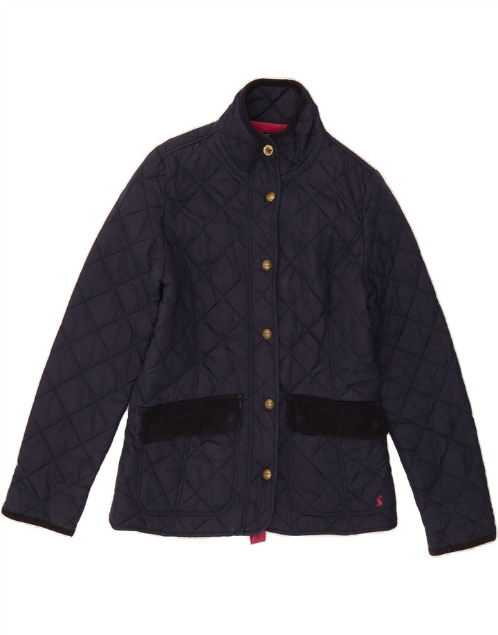 JOULES Womens Quilted Jacket UK 10 Small Navy Blue Polyamide Vintage Joules and Second-Hand Joules from Messina Hembry 