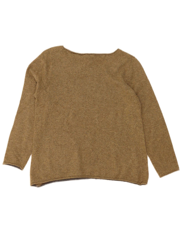 Maglione maglione con scollo a barca da donna di White Stuff UK 16 grande kaki chiazzato