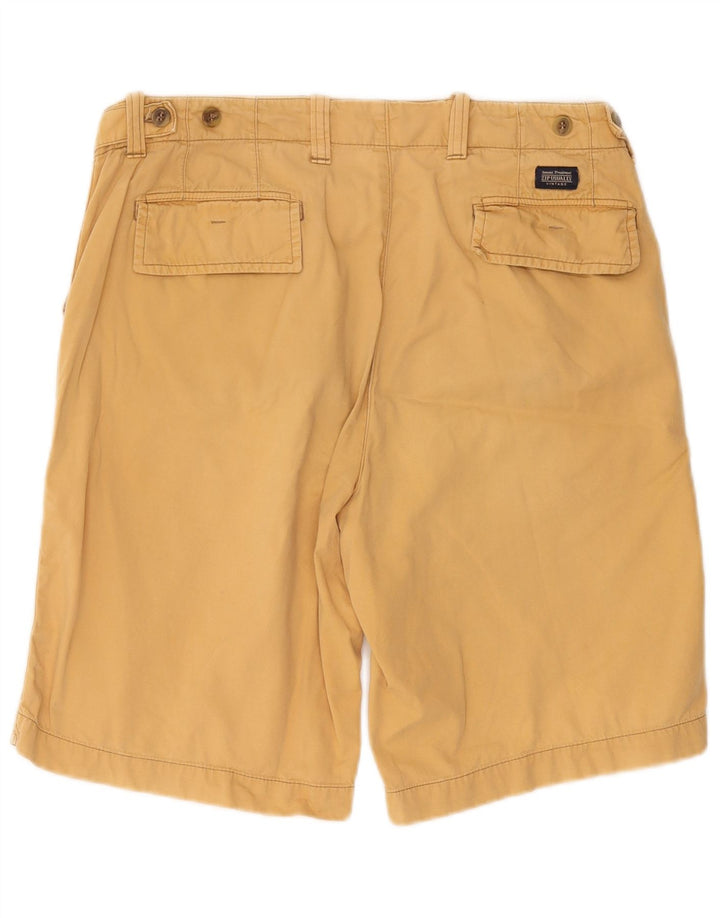 Pantaloncini chino vintage da uomo IT 48 medi W32 in cotone giallo
