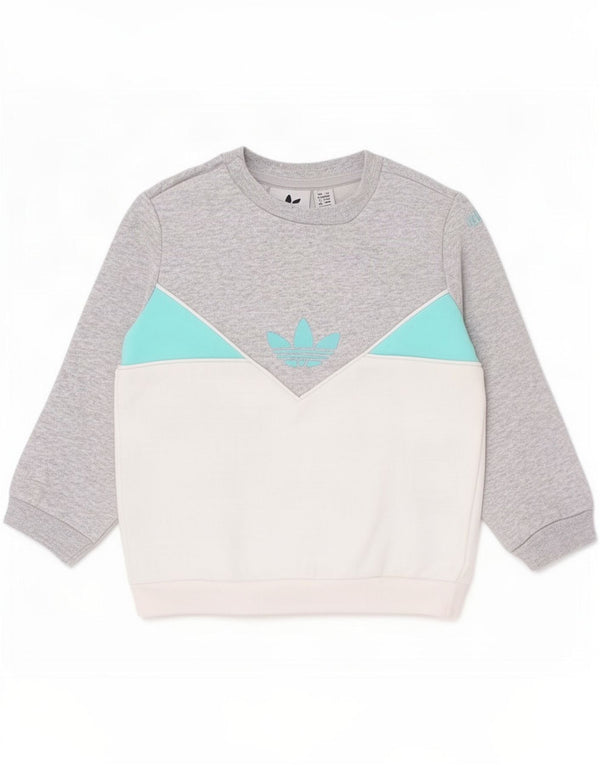 Felpa grafica Adidas per neonato, 12-18 mesi, colore grigio color block