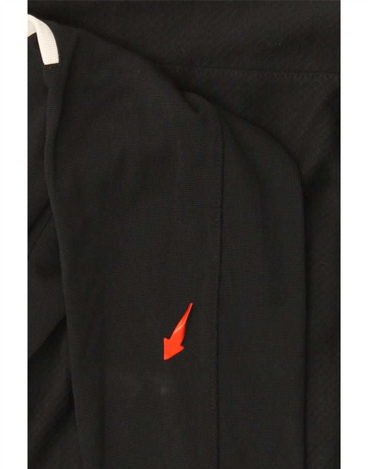 NIKE Top da tuta da uomo Dri Fit con zip e collo pullover piccolo nero a blocchi di colore