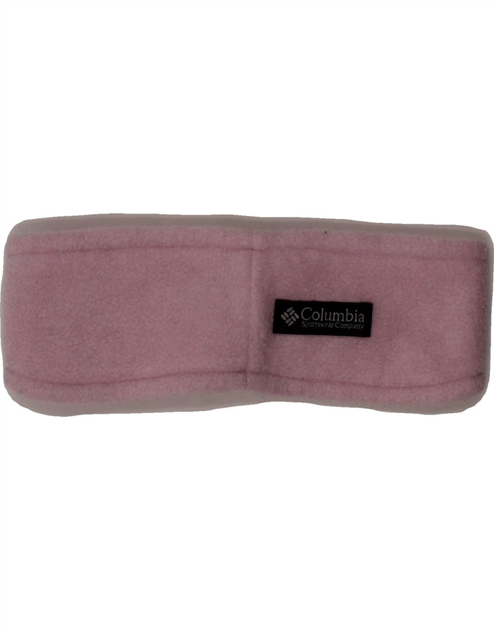 COLUMBIA Womens Fleece Headband Hat Large Pink Polyester Sports Vintage Columbia and Second-Hand Columbia from Messina Hembry 