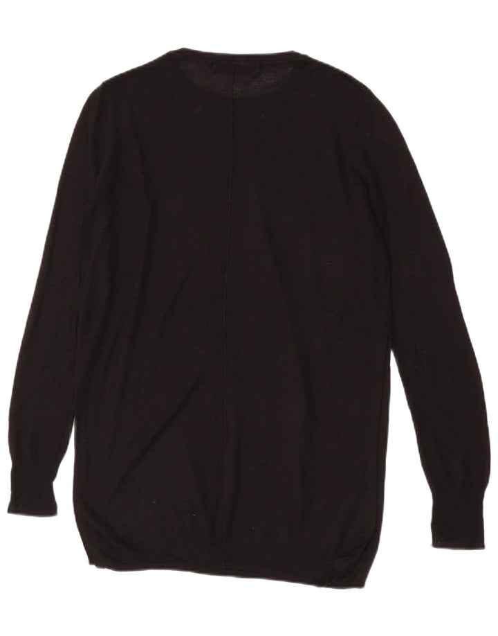 Maglione maglione girocollo oversize da donna Zara UK 10 piccolo nero