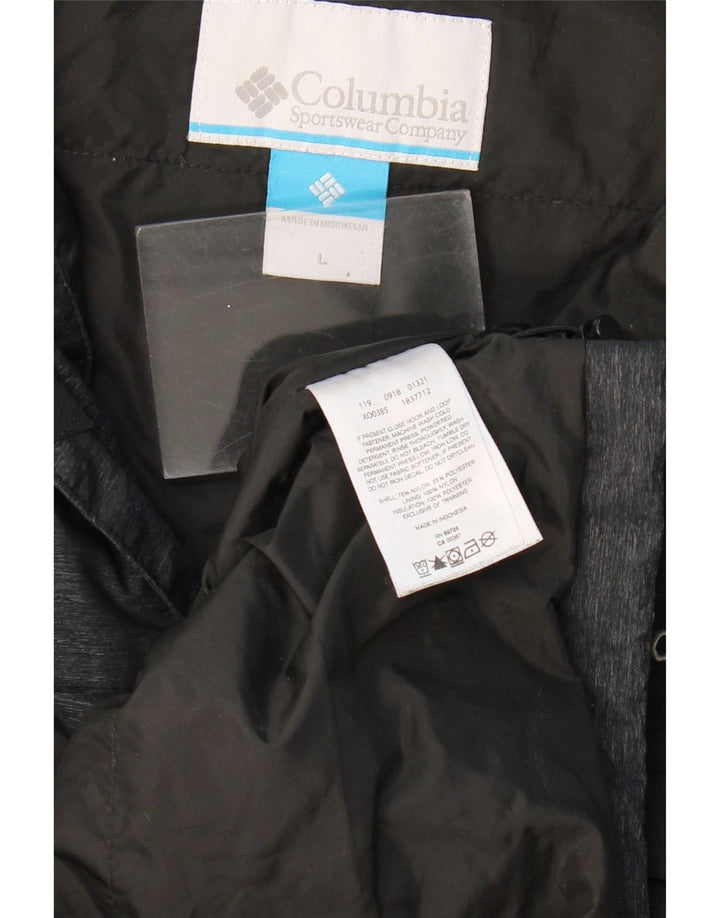 COLUMBIA Mens Hooded Windbreaker Jacket UK 40 Large Grey Nylon