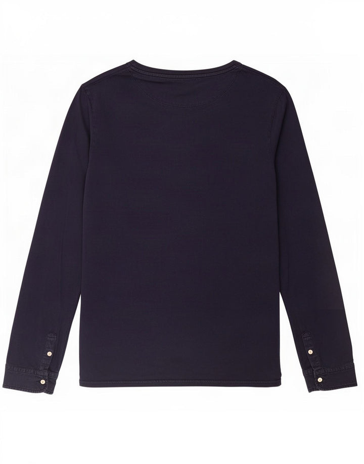 Top da uomo Scotch & Soda a maniche lunghe grande in cotone blu navy