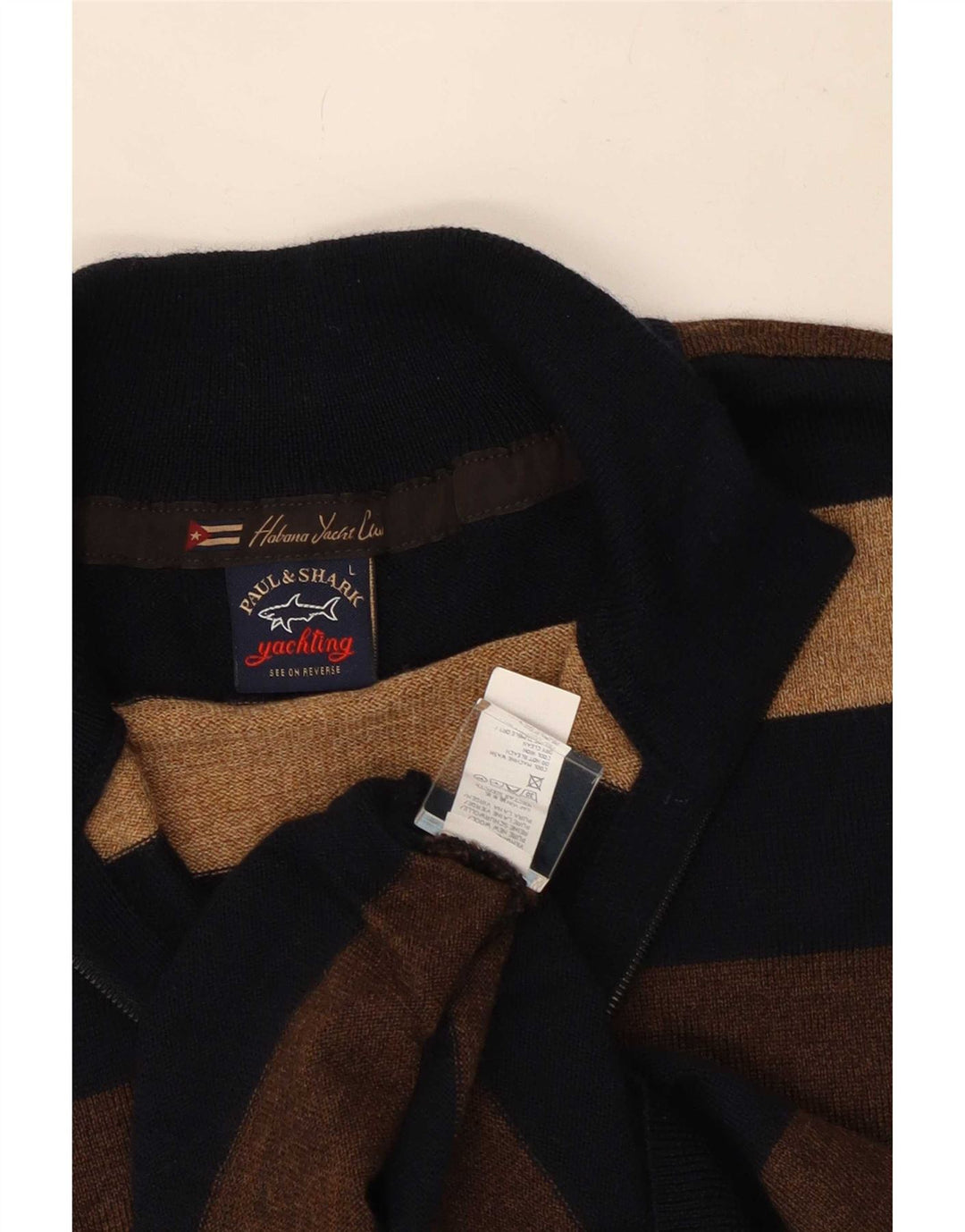 Paul & Shark Maglione da uomo con zip e collo da yachting grande multicolore