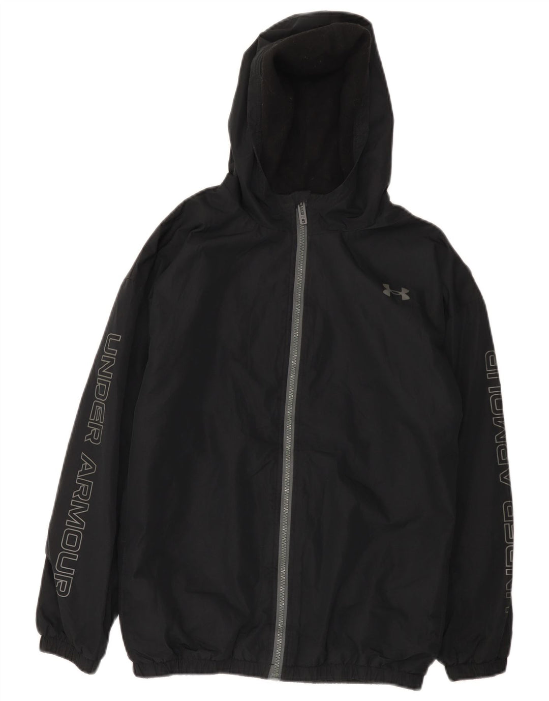 Giacca antipioggia con cappuccio grafica da ragazzo Under Armour 13-14 anni in poliestere nero
