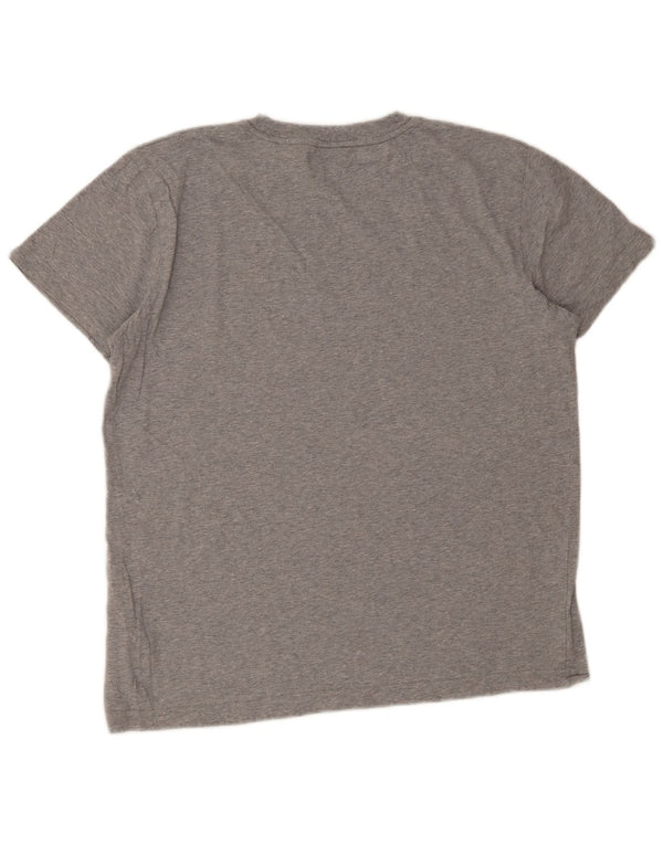 Gant T-shirt grafica da uomo Top grande in cotone grigio