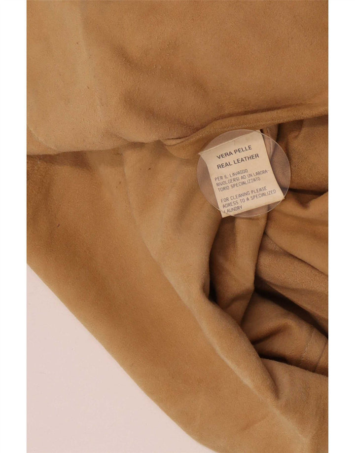 Giacca in pelle da donna Enrico Mandelli UK 18 XL Marrone classica