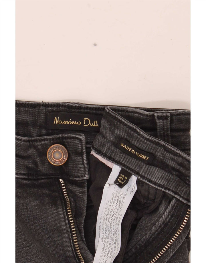Jeans svasati da donna Massimo Dutti EU 34 2XS W24 L24 Cotone grigio