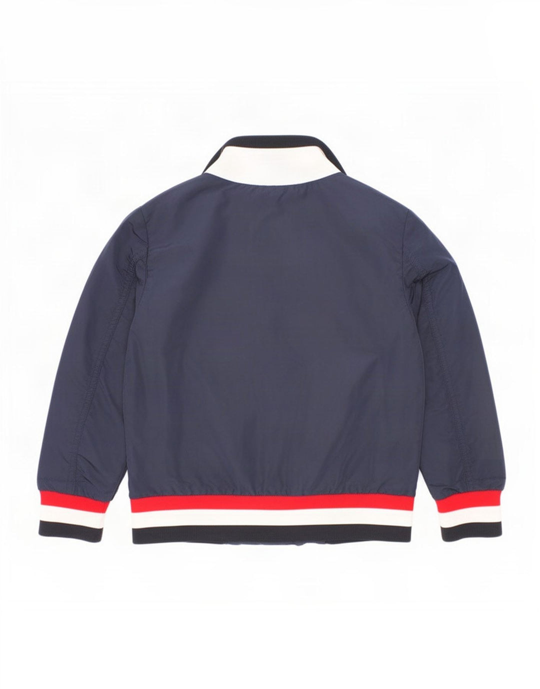 Moncler Ragazzi Bomber Giubbotto 3-4 Anni Blu Navy Colorblock Poliammide