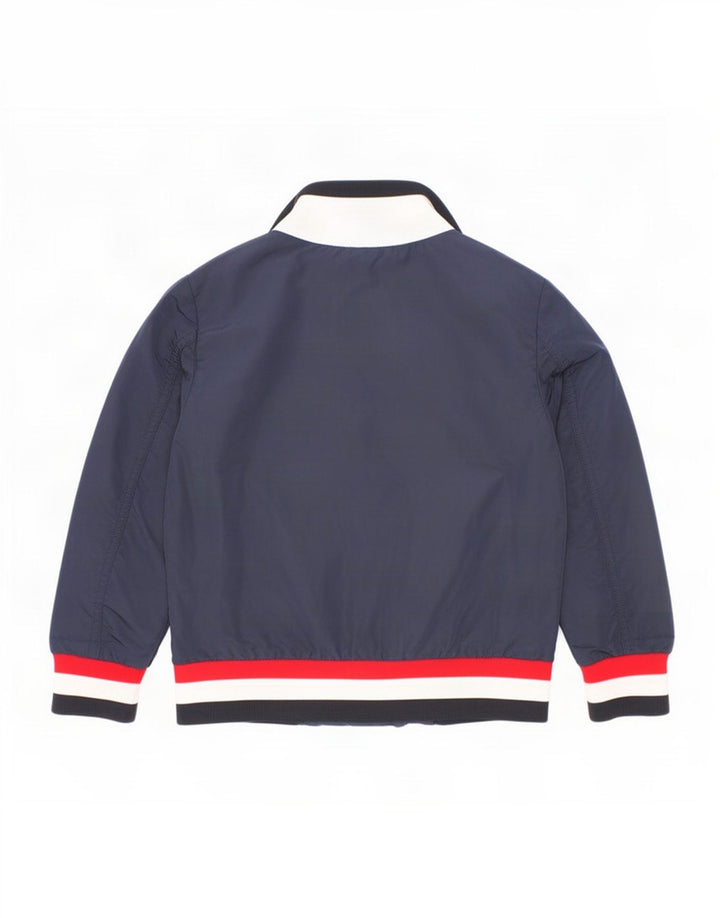 Moncler Ragazzi Bomber Giubbotto 3-4 Anni Blu Navy Colorblock Poliammide
