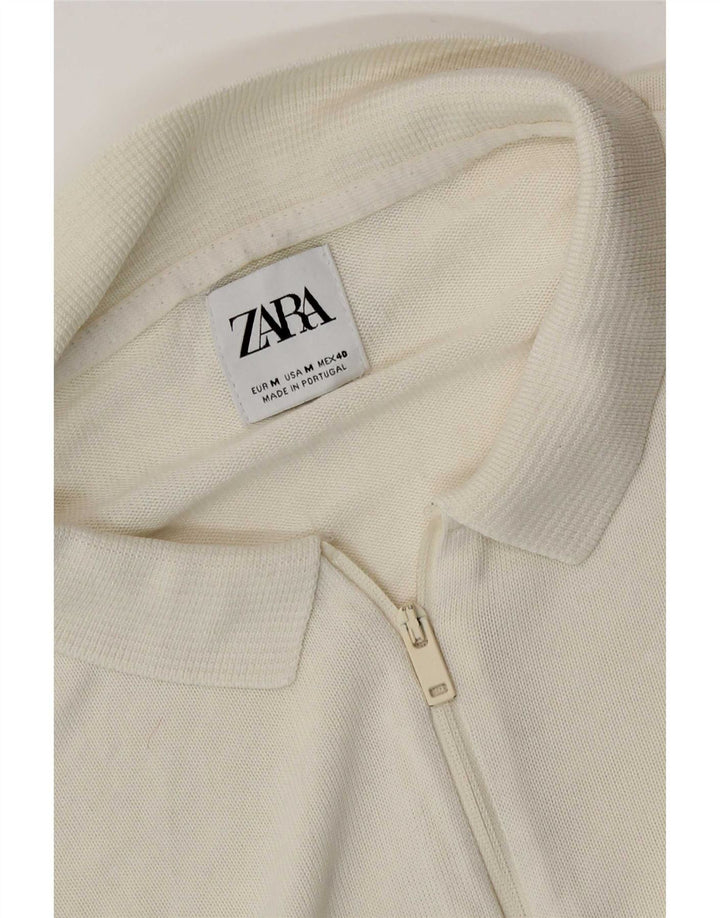 Polo Zara da uomo di colore bianco medio