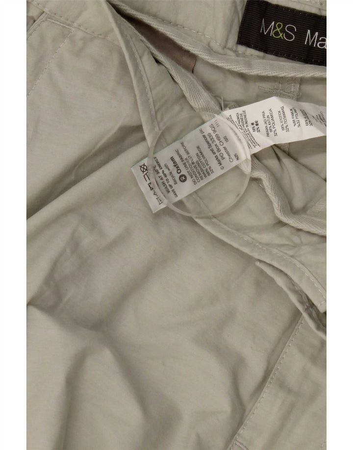 Bermuda cargo da uomo Marks & Spencer W38 XL in cotone beige