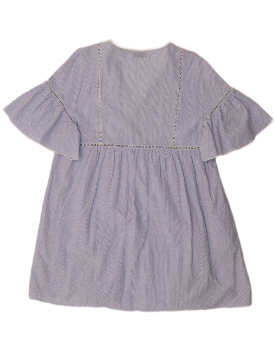 Abito a trapezio da donna ZARA UK 14 gessato blu medio