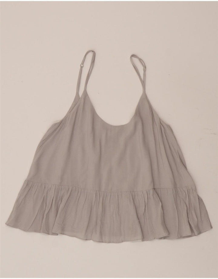 Topshop Camicetta da donna UK 10 piccola viscosa grigia