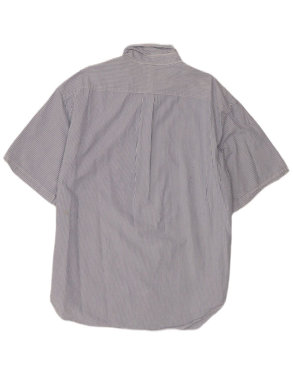 Camicia Ralph Lauren da uomo a maniche corte vestibilità classica 2XL cotone gessato blu