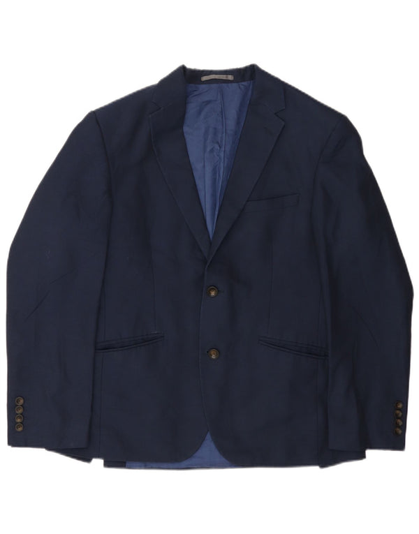 Marks & Spencer Mens 2 Button Blazer Jacket EU 48 Medium Navy Blue