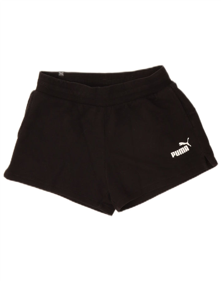 Pantaloncini sportivi da donna Puma UK 8 piccoli in cotone nero